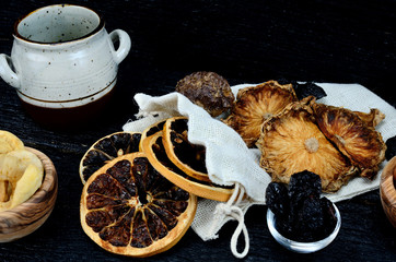 dried fruits on  table