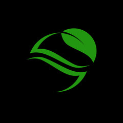 leaf logo design for nature icon or agriculture product