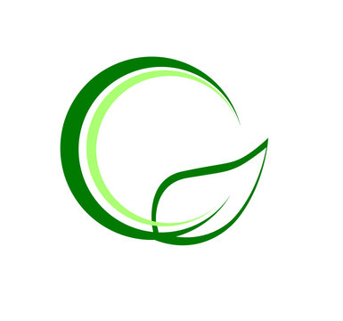 leaf logo design for nature icon or agriculture product