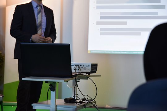 Sprecher bei einer Pr&auml;sentation