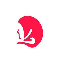 hijab muslimah logo design, hijab muslimah has mean great women with multitalents