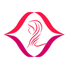 hijab muslimah logo design, hijab muslimah has mean great women with multitalents