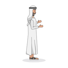 Illustration of an islamic man
