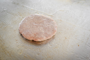 Fast food hamburgers take-away production cooking background