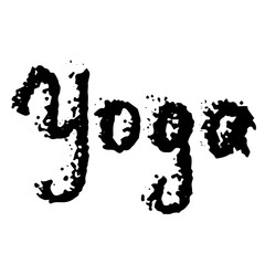 hand lettering yoga