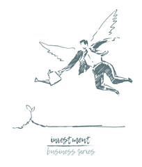 Business successful investment sprout vector