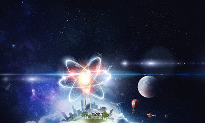 Astronomy concept backdrop. 3d rendering