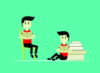 read a book,Man reading book