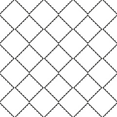 Black and White Seamless Ethnic Pattern