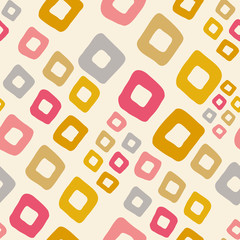 Geometric seamless patternin retro memphis style, fashion 80s - 90s. Hipster background with abstract geometric figures.