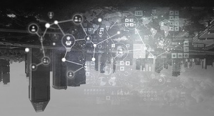 Modern business lifestyle. Mixed media