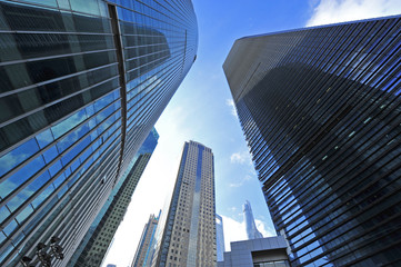 Plakat Shanghai world financial center skyscrapers in lujiazui group