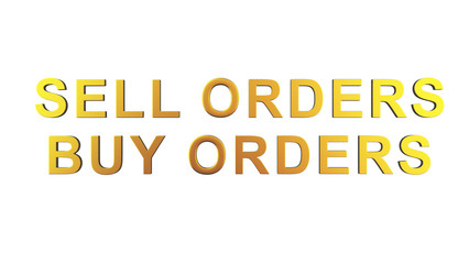 Direction of sale and purchase direction. Buy orders. Sell orders.