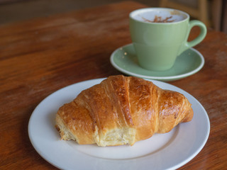 Croissant and Cappuccino