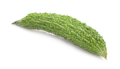 Bitter melon, Bitter gourd on white background