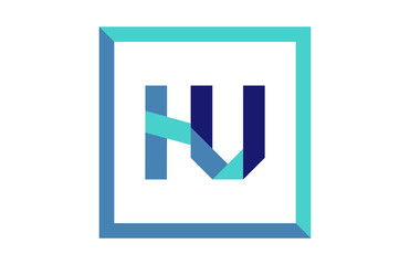 HU Square Ribbon Letter Logo