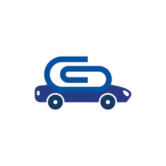 Car Clip Logo Icon Design