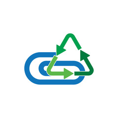 Recycle Clip Logo Icon Design