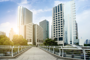 Obraz premium The modern office close-up is in the city of China
