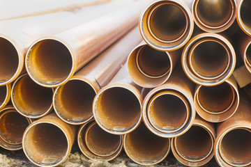 new water pipe construction site