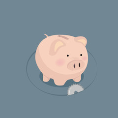 Piggy bank  robbery with saw