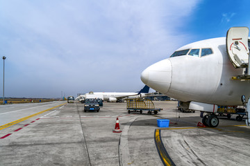 Naklejka premium Airfield apron