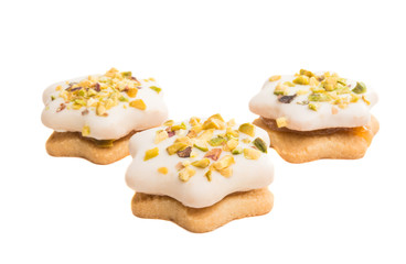 Christmas cookies sandwiches isolated