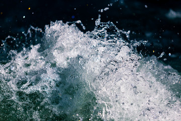 Stormy waves in the ocean as a background