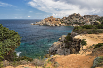 Fototapeta na wymiar Capo Testa in Sardinien 