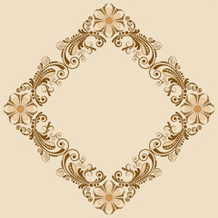 vector vintage floral  background with decorative flowers for design