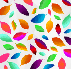 pattern of colorful triangular leaf abstract background texture,crumpled paper ,geometric style,low poly concept,