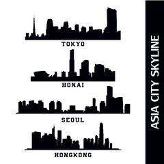 Asia City Skyline Set