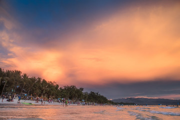 Mountain landscape. Sunset.