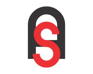 AS initial symbol typography typeface typeset logotype alphabet image vector icon