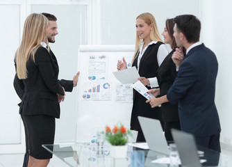 Business people at presentation in office