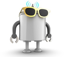 3d droid over white