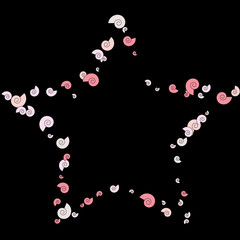 Vector Confetti Background Pattern. Element of design. Color spirals on a black background