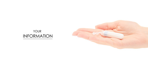 Female hand hygienic tampon pattern