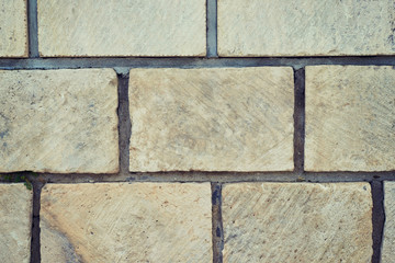 White misty brick wall