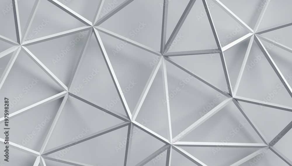 Aufkleber abstract 3d rendering of geometric structure. modern background with connected lines. minimalistic d