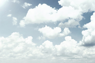 blue sky with cloud closeup