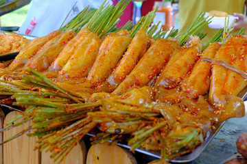 grilled squid lemon grass, Vietnamese street food