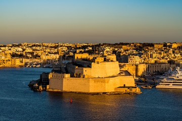 Fort St. Angelo, Malta in sunset