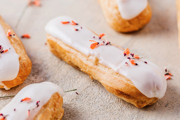 Frische Französische Eclairs