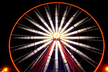 Observation wheel at night long exposure