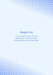 Blue page corner ornament design brochure template 