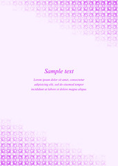 Purple page corner ornament design brochure template 