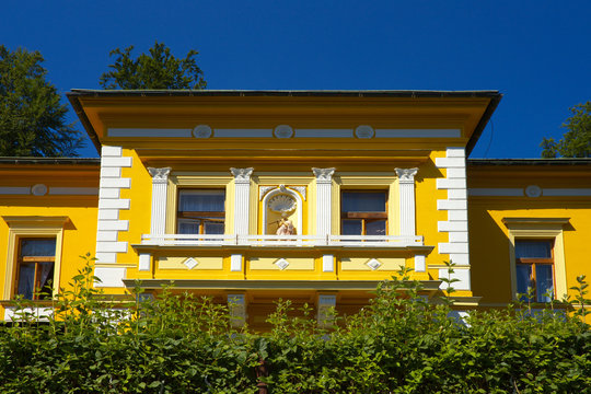 Old house with a yellow facade