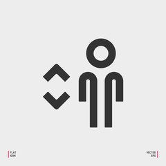 Business way icon, business icon, flat icon