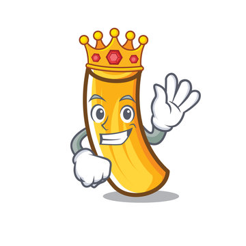 recommend clip art: King tortiglioni pasta mascot cartoon